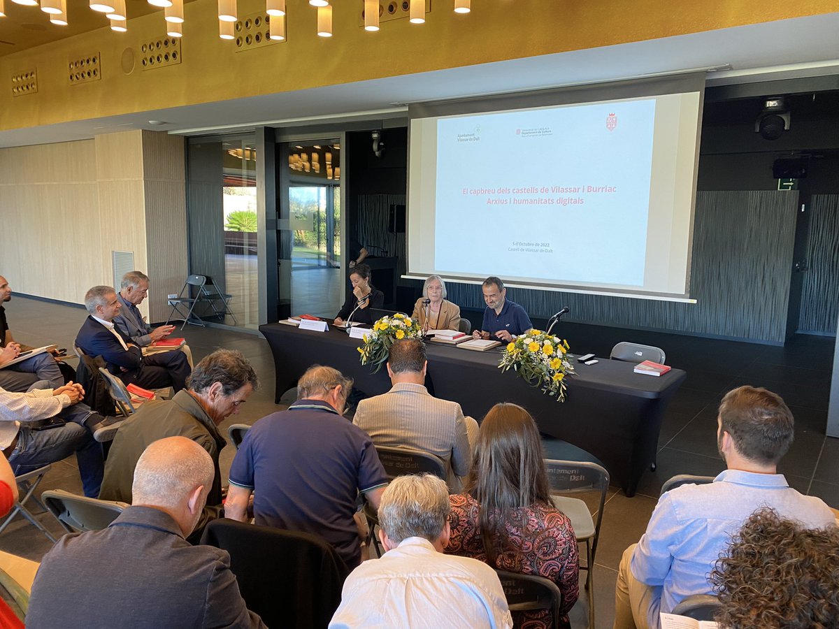 gramp_ub's tweet photo. Avui som al Simposi “El capbreu dels castells de Vilassar i Burriac: Arxius i Humanitats digital”al Castell de Vilassar de Dalt. 

Interessants taules de debat i grans ponents.

#humanitatsdigitals #arxiusirecerca #AMSMB
@RecerCaixa #fènix #gènesis 
#innovació #CoralCuadrada https://t.co/aKgv0B0V4h
