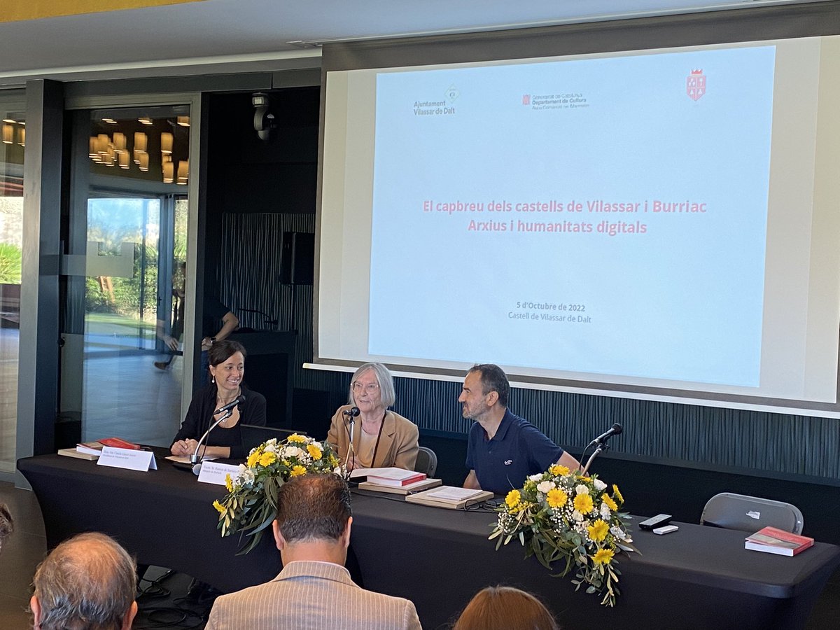 gramp_ub's tweet photo. Avui som al Simposi “El capbreu dels castells de Vilassar i Burriac: Arxius i Humanitats digital”al Castell de Vilassar de Dalt. 

Interessants taules de debat i grans ponents.

#humanitatsdigitals #arxiusirecerca #AMSMB
@RecerCaixa #fènix #gènesis 
#innovació #CoralCuadrada https://t.co/aKgv0B0V4h