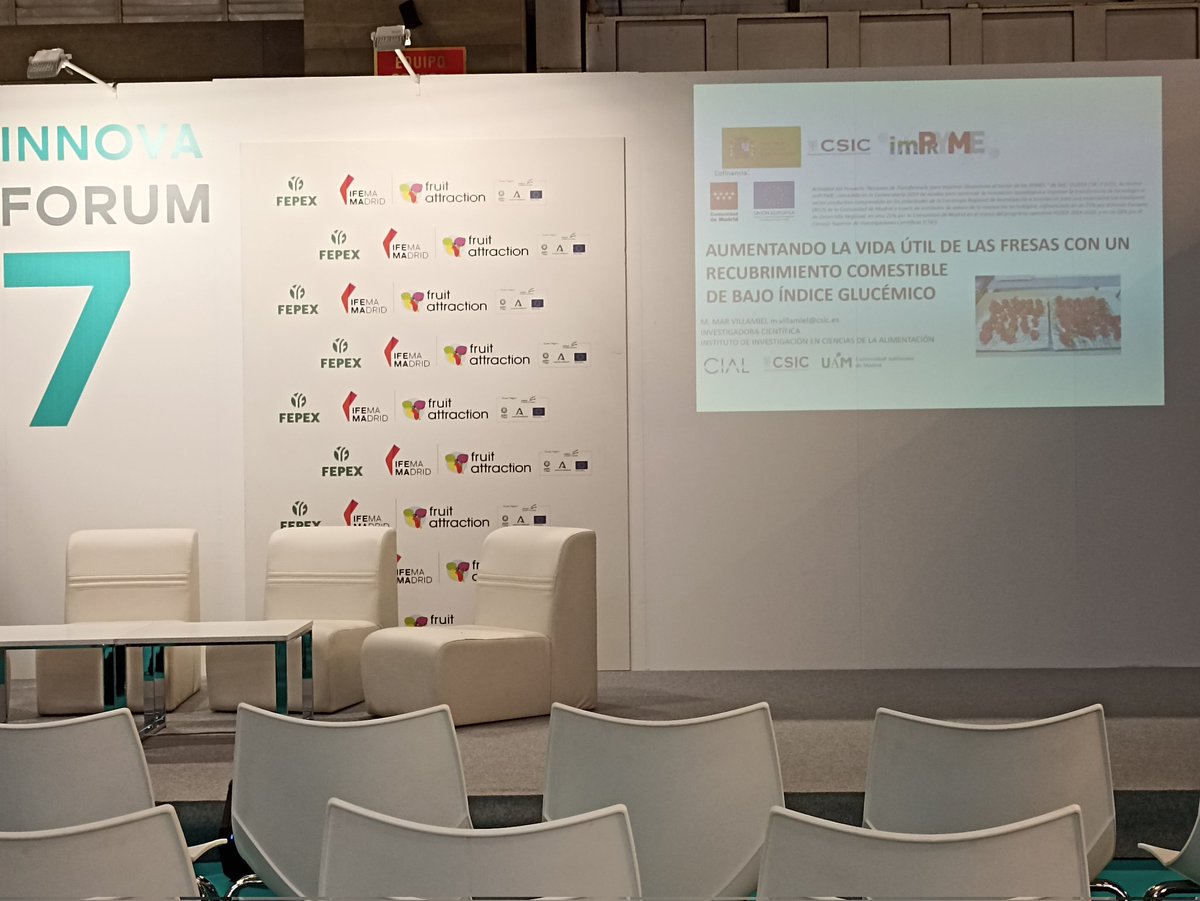 FruitAttraction's tweet photo. 🗣️ Comienzan los foros de @CSIC.

⏰ Cada 15 minutos se llevará a cabo una charla organizada por Csic.

📍Pabellón 7 Foro Innova

#FruitAtracttion2022 #ProudToBeFA https://t.co/xBd4MW5s0c