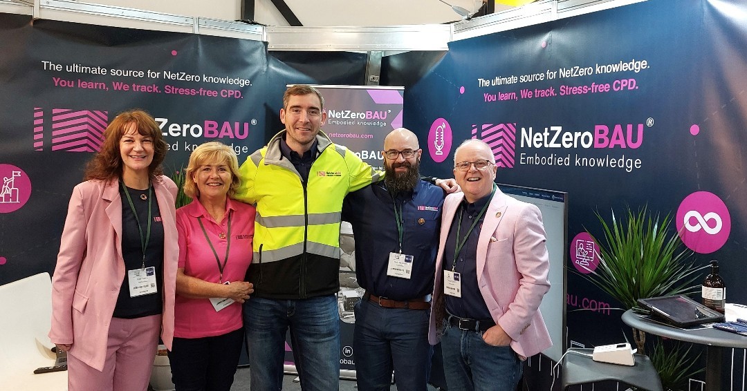 netzerobau's tweet photo. Good Morning Live from the RDS! The NetZeroBAU online learning platform finally launchs'  today at Arch-Expo. Drop by and say hello to the team at Booth D8. 
#ArchiExpo #TradeOnly #wherebuildingprofessionalsmeet
#cpd #netzero #netzerobuilding
#netzerobau #elearning https://t.co/SYsItaedET