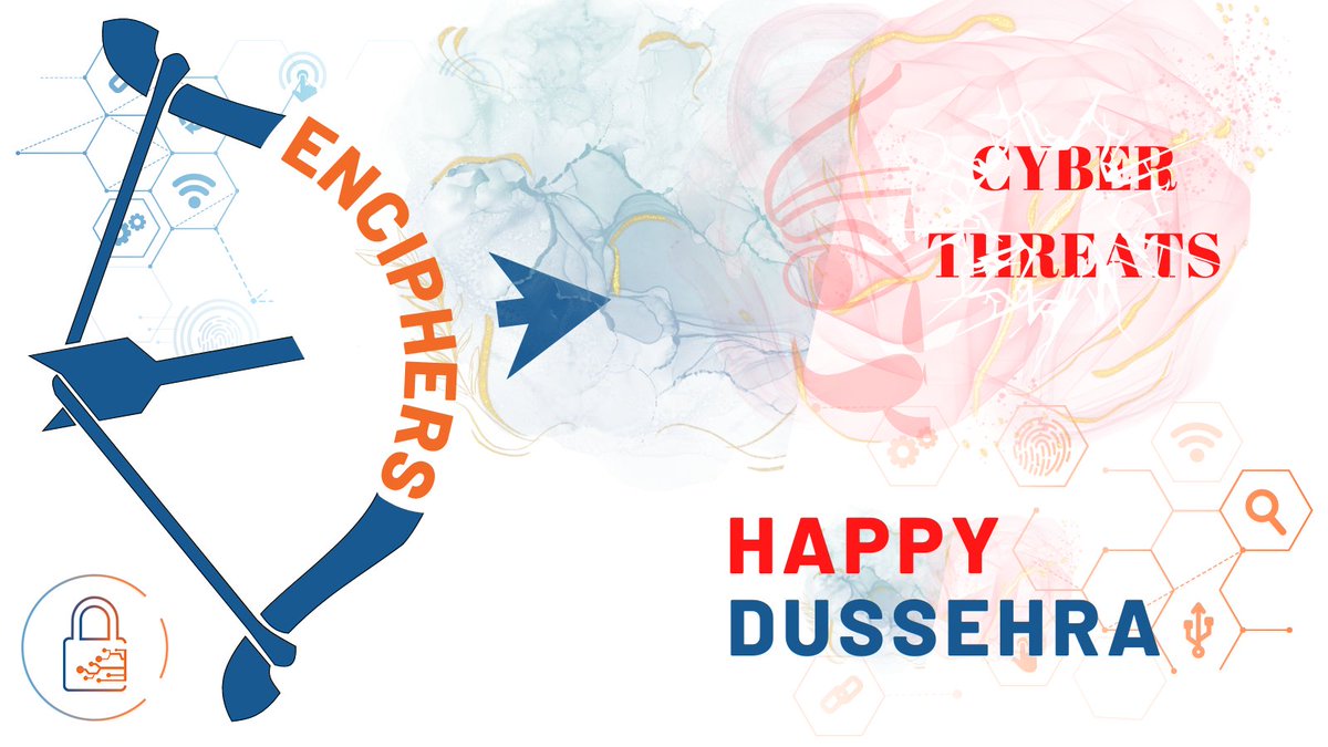 EnciphersLabs's tweet photo. Victory of Good over Evil, Victory of Cyber Security Over Cyber Threats!
"Team Enciphers wishes you all a very Happy Dussehra!"

#Dussehra #Dussehra2022 #dusshera #DussehraFestival #dussehraspecial #enciphers #encipherslabs #Cybersecuirty https://t.co/3j787bQJpo