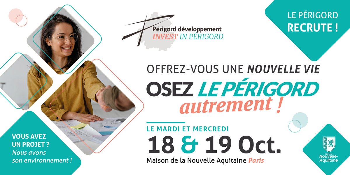 PerigordDev's tweet photo. 📣 Nous venons à votre rencontre les 18 et 19 octobre 2022 de 9h00 à 20h00 à la @maisondelaNA 

Pour vous inscrire 👉https://t.co/w6DS9Q2g0X

ℹ️ Ouvert au public, entrée libre et gratuite https://t.co/sZkDEGmMHA