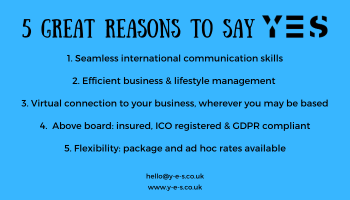 YesVirtual's tweet photo. 5 Great reasons to say YES!

#VirtualPersonalAssistant https://t.co/OXNNz0eVBo