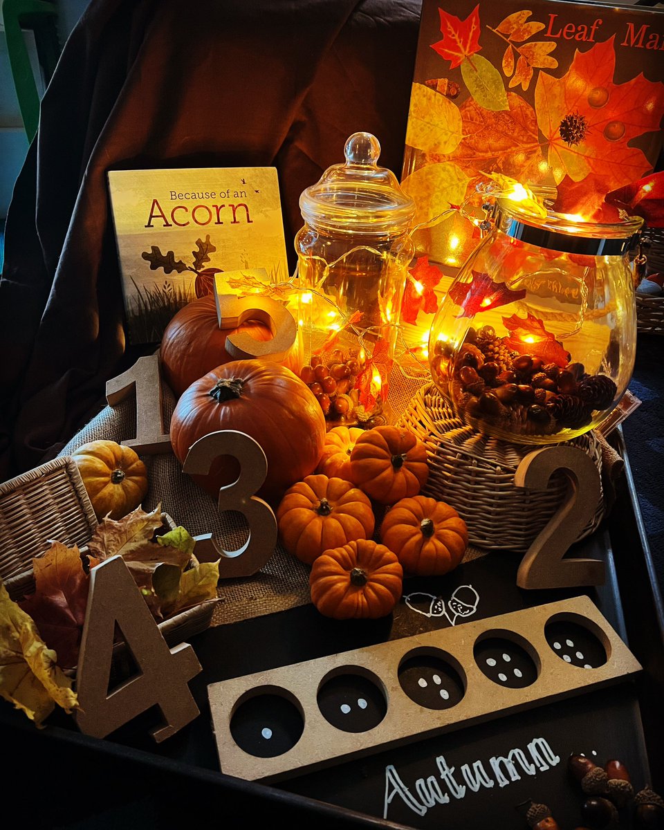 EYFS_TfW_Guru's tweet photo. Autumn is here!!! We love our autumn provocations here at Otley Street!!! @eytagteam @cosydirect #mapleleavesπ #autumn #authenticplay #realliferesources #acorns #cones #number #subitising #earlymaths #EYTwittertagteam #StrongerTogether https://t.co/yZ8IYg0tzy