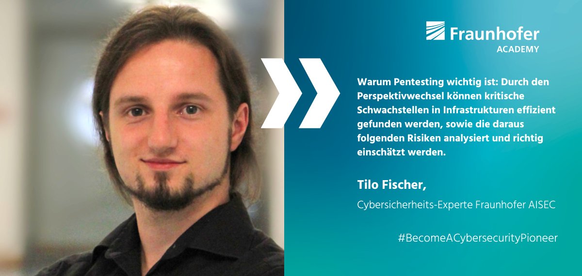 fraunhofer_edu's tweet photo. Prüfen Sie die IT-Sicherheit aus der Sicht von Hacker*innen. Unser Hacking-Seminar hilft Ihnen Denkmodelle, Herangehensweisen und Angriffstechniken von Hacker*innen zu verstehen.
🔜 https://t.co/ey2U1MSDOd
#BecomeACybersecurityPioneer #WerdeCybersicherheitsPionier #WeKnowHow https://t.co/xhp7OXZ6gi