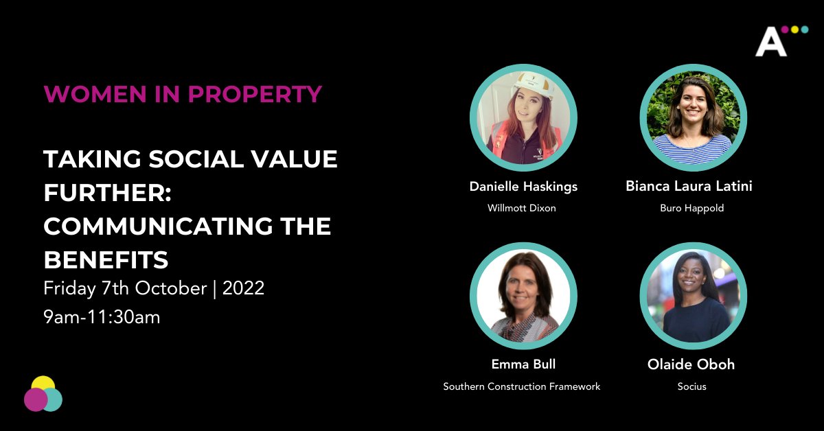 Today is the last chance to get your ticket for the <a href="/WiPUK/">Women in Property</a> 'Taking Social Value Further: Communicating the Benefits' event at the <a href="/Bristol_Beacon/">Bristol Beacon</a>.

The panel runs 9am-11:30am. Buy your ticket here: bit.ly/3UjjFeP