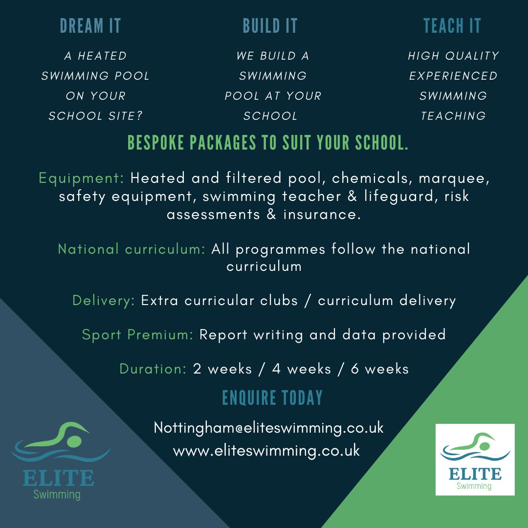 Pools to Schools is now in Notts, Lincolnshire and Leicestershire. Email nottingham@eliteswimming.co.uk  #poolstoschools #schoolswimming #swimminglessons #pe #education #eliteswimming <a href="/ELITE_Swim_UK/">ELITE Swimming UK “Pools to Schools”</a>