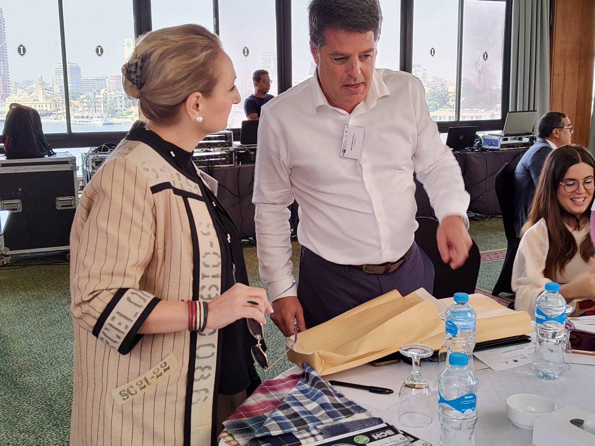 TexMedAlliances's tweet photo. The final event of the @TexMedAlliances project is also a good place 👌 to talk and do some networking for the companies.
The meeting brings together companies from 7 Mediterranean countries united by a project 👉 TEX-MED ALLIANCES
#FinalEventCairo #GOMED @ENICBCMed https://t.co/Bl2fI8ofGi