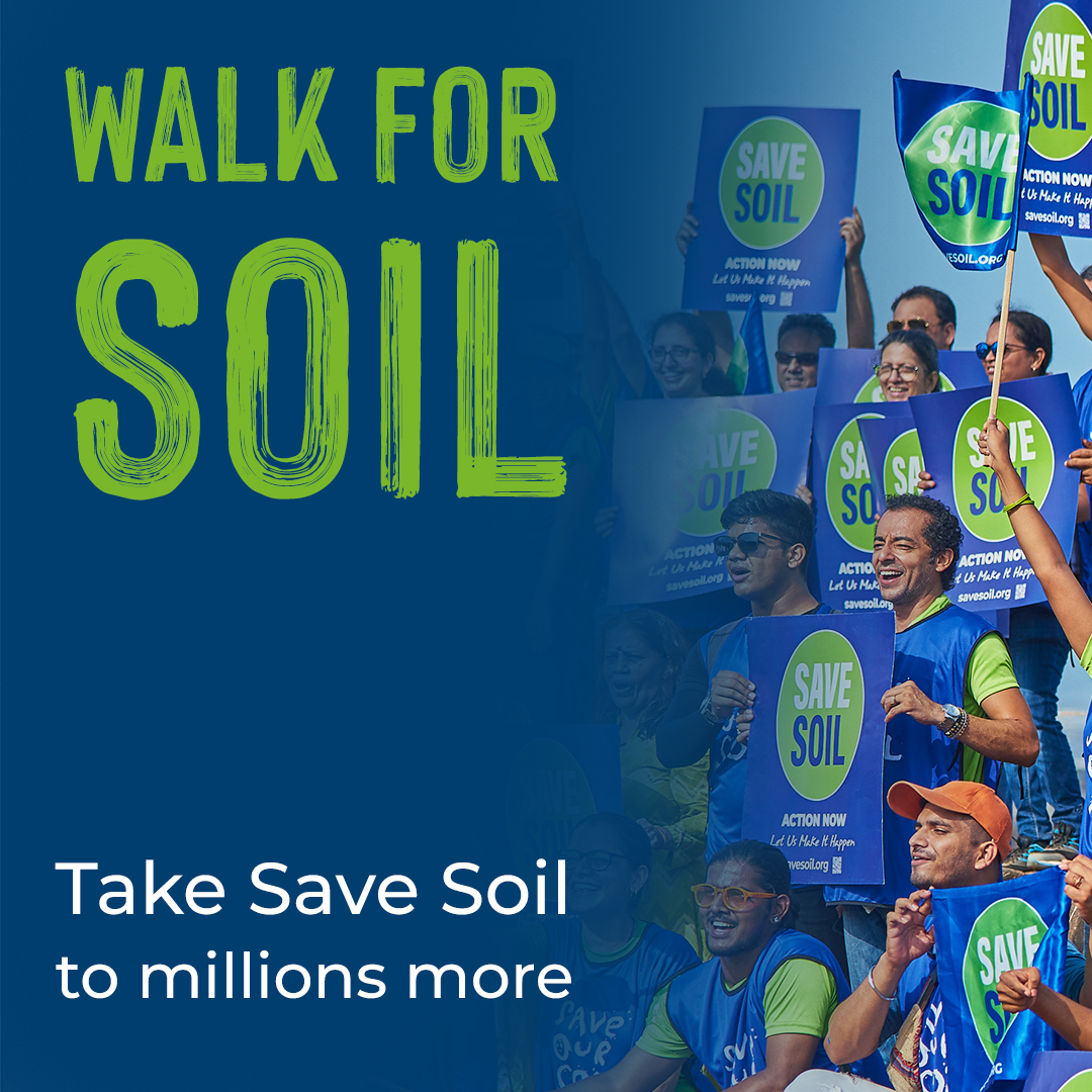 cpsavesoil's tweet photo. It's time to lace up your boots and hit the streets in your city! Walk For Soil has onlookers across almost 85 countries watching rapt as enthusiastic volunteers take to the streets and dance to the rhythm of the #SaveSoil song. 

Action now. https://t.co/z6MmqMf5nE https://t.co/XT6nDBzpPG