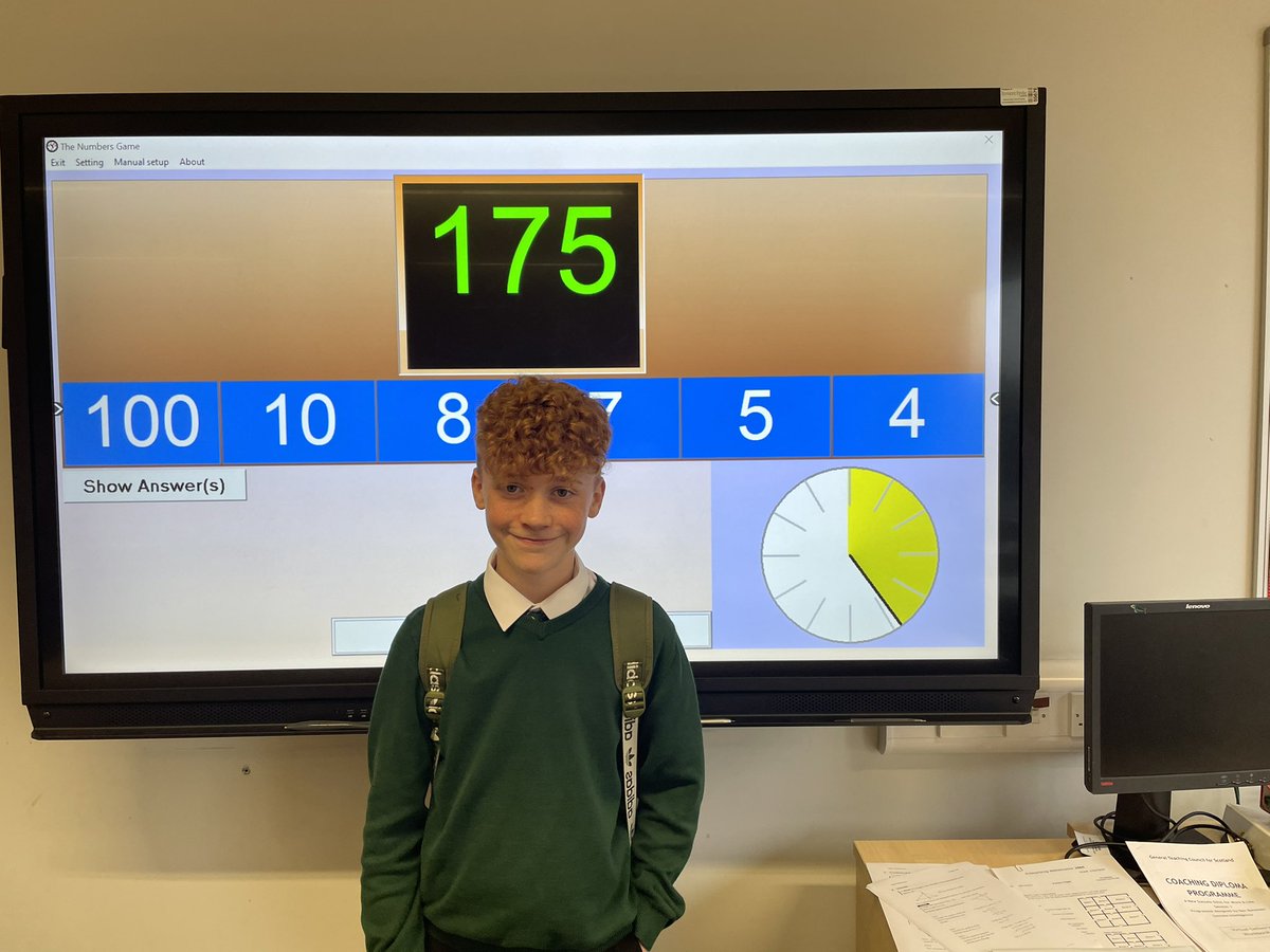 sshs_maths's tweet photo. Well done to Matthew who was today crowned the 2.3 Countdown Champion 👏 👏 👏 https://t.co/O062iu7Vzd