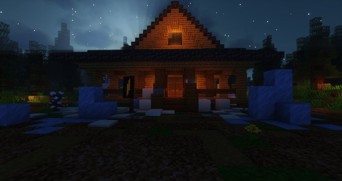 HalfGodSMP's tweet photo. The Zeus Cabin is for strong leaders, and also feels like perpetual winter. #HalfGodSMP https://t.co/j6yWx8CzJi
