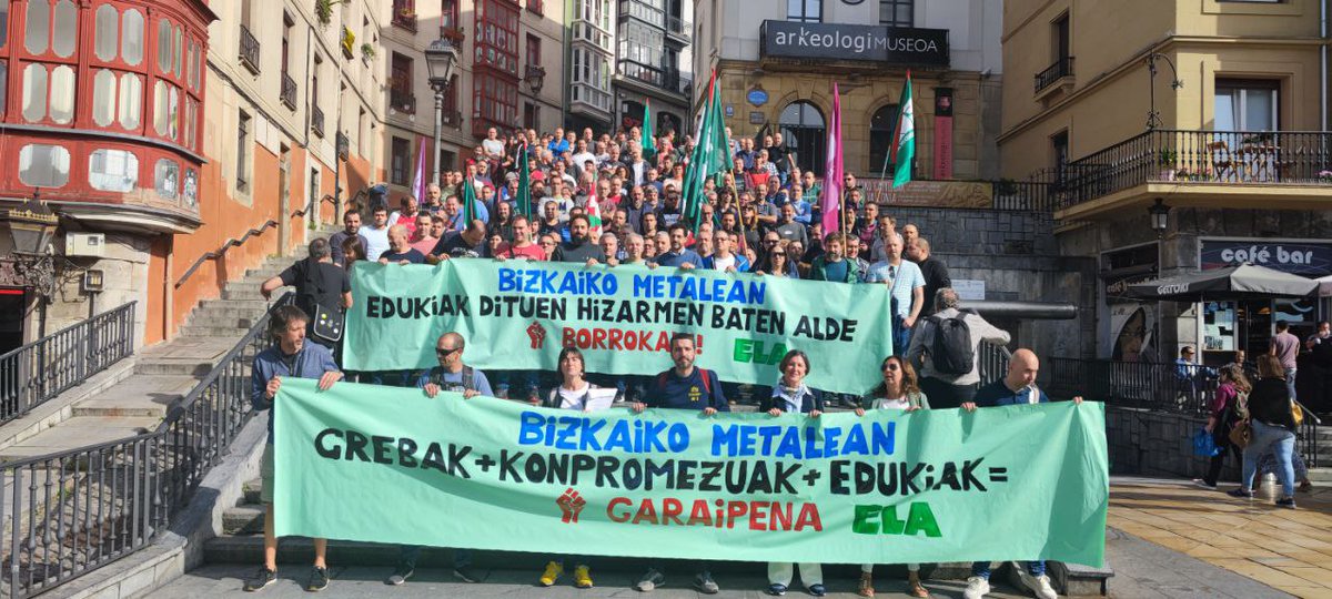 ELASindikatua's tweet photo. 📢📢📢ELA aboga por seguir luchando para conseguir un convenio con contenidos en el Metal de Bizkaia

🔴🔴🔴Convoca huelga los días 27 y 28 octubre y 2 de noviembre.

https://t.co/sMhBs3weVW https://t.co/wYaYinjeoY