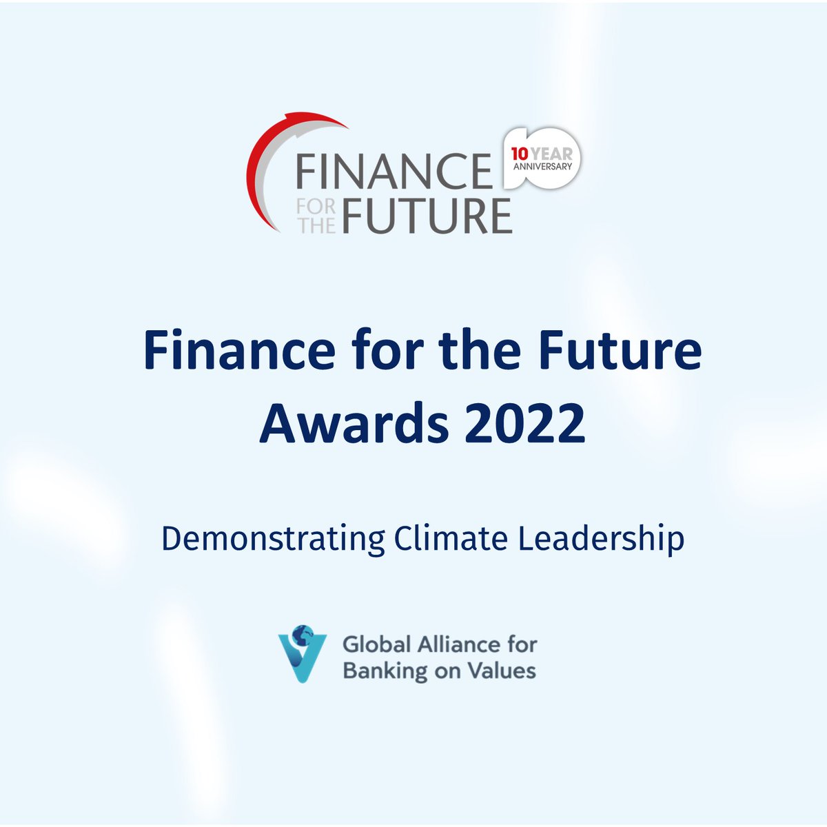 🏆 We are proud to be a winner of the #ClimateLeaders award at last night's Finance for the Future Awards Ceremony. Learn how we define our leadership in climate finance: gabv.org/transforming-f… #SustainableFinance #F4F2022