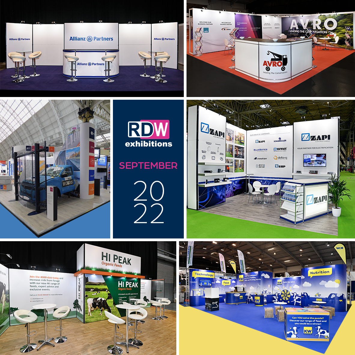 RDWExhibitions's tweet photo. We're showcasing a selection of our #September #standbuilds for you today! A mixture of #modular and #custombuild, fabric and Foamex graphics, #spaceonly and #shellschemeupgrades. https://t.co/g406DJBIg1 #exhibitionstands #exhibitiondesign #sustainable #reuseable https://t.co/dvg0ZspVBo