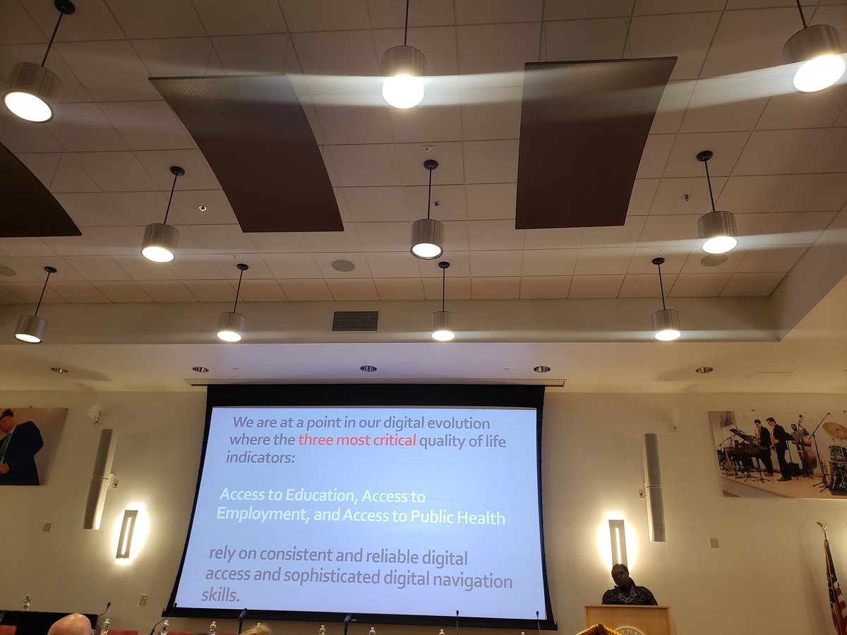 We are at a point where quality of life is impacted by digital access. Period. 

So ready to hear <a href="/TracieDHall1/">Tracie D. Hall</a> bring a word on information poverty at @hartfordlibrary #DIW2022 #DigitalEquityNow