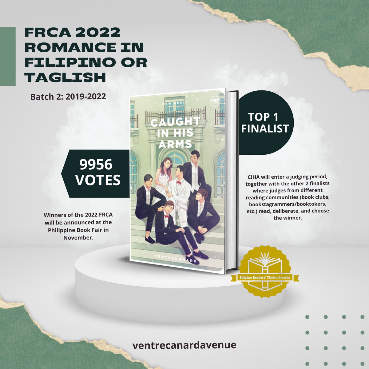 verleecaleigh's tweet photo. VCA, the fruit of your efforts is here! Caught in His Arms is one of the top three finalists and it will be included in the judging period that will determine the final winner. 

#FRCA2022
for more information: https://t.co/9PabDrAsOv https://t.co/cTRg00Y1YA