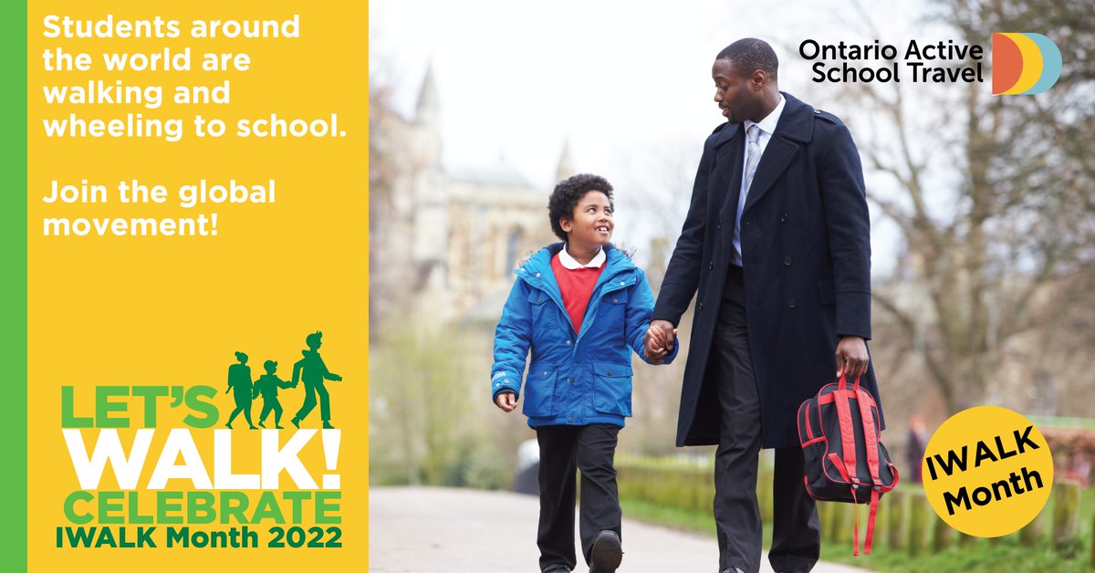 HaltonDSB's tweet photo. October is International Walk to School Month, also known as IWALK or Walktober, is a global celebration of active school travel. #HDSB students are encouraged to walk, bike, or wheel to school and participate in school activities that promote active transportation.👟🚲🚶🛼🛹🎒🏫 https://t.co/R3sw2aUC03