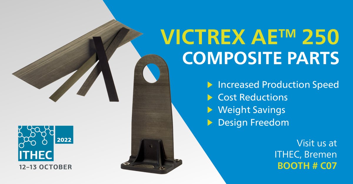 Did you know that VICTREX AE™ 250 LMPAEK™ has a lower melting temperature which significantly impacts its processability? To learn about the benefits, visit us at ITHEC 2022 or learn more ow.ly/2tHk50L227t
#Composites #ithec #LMPAEK #ITHEC