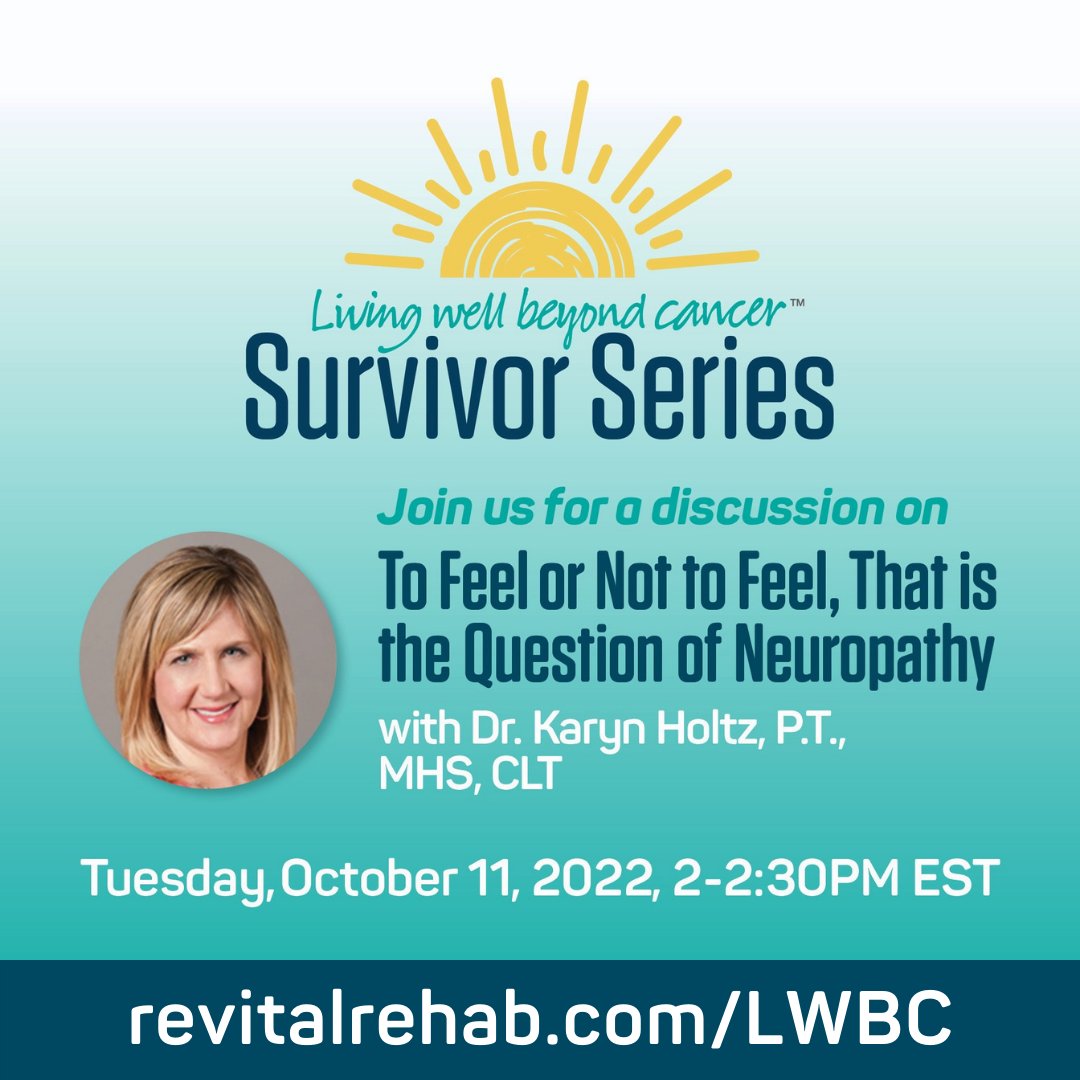 ReVitalCancerRehab (@revitalrehab) on Twitter photo Sign up for the next session in the Living Well Beyond Cancer Survivor Series. Join <a href="/ReVitalRehab/">ReVitalCancerRehab</a>'s Dr. Karyn Holtz to learn how you can monitor and manage your own nervous system with the help of cancer rehabilitation. Register today! conta.cc/3T0HW7F Sign up for the next session in the Living Well Beyond Cancer Survivor Series. Join <a href="/ReVitalRehab/">ReVitalCancerRehab</a>'s Dr. Karyn Holtz to learn how you can monitor and manage your own nervous system with the help of cancer rehabilitation. Register today! conta.cc/3T0HW7F