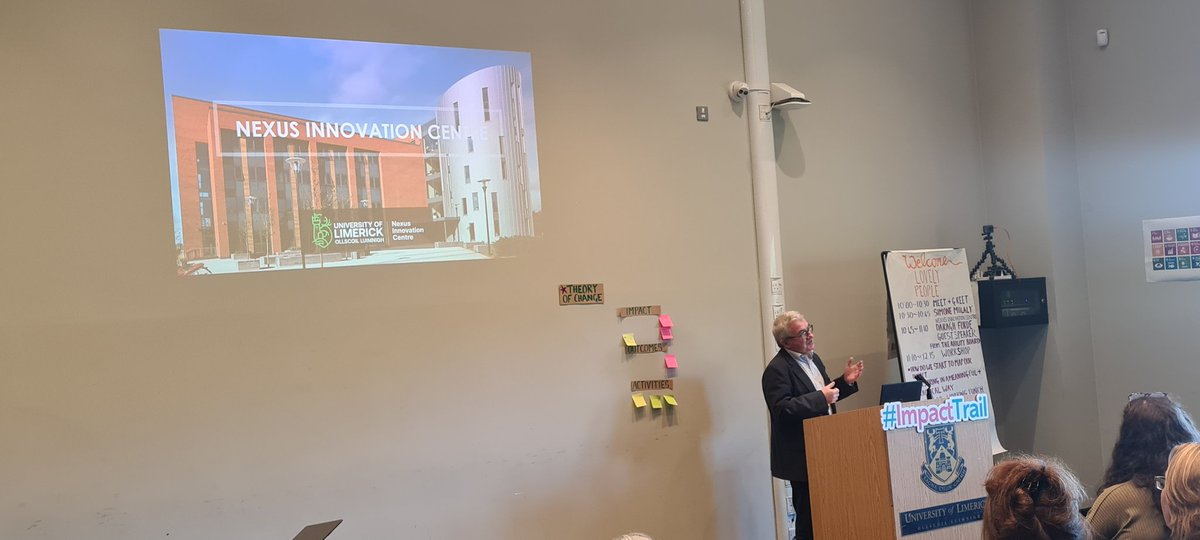 SocialimpactIRE's tweet photo. Thanks Paul Dillon, Director of Technology Transfer Office at Nexus Innovation Centre UL & one of our guestspeakers for sharing information about @NexusUL today at Munster leg of Impact Trail Meet and Greet event @Thepavilionire
.
#Impacttrail #ARISE https://t.co/7sjDDlJHfw