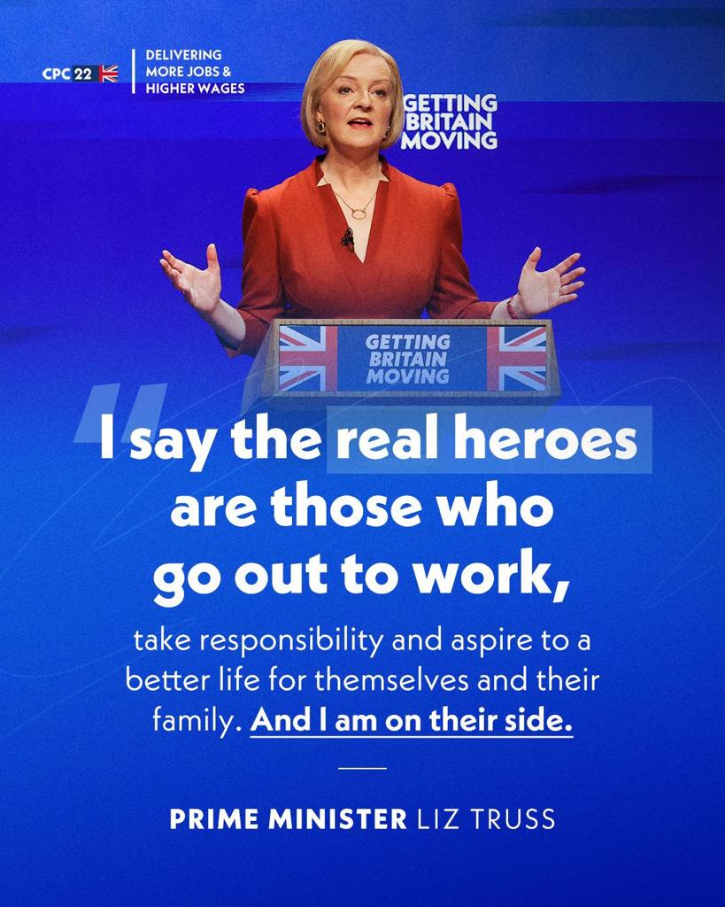 Anna_Firth's tweet photo. 👏"I want to live in a country where hard work is rewarded" - @trussliz absolutely right! #GettingBritainMoving 🇬🇧 #CPC22 🔵@Conservatives https://t.co/797caXwq9J