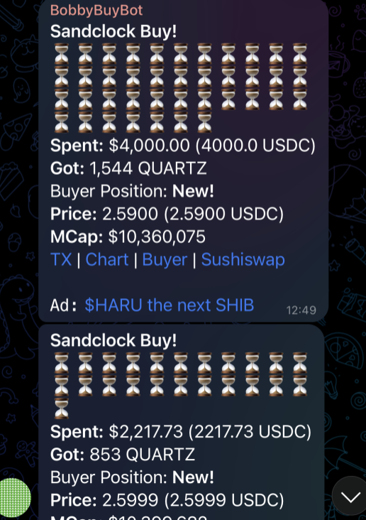 BabyMutantCats's tweet photo. Buys coming back in for @SandclockOrg $QUARTZ, feeling very comfy with https://t.co/McqcNHkacK 

✅ 47% APY on stables
✅ Highest quality UI/UX
✅ Over 1.36M TVL since product launch
✅ Low mcap 

Can't imagine a better entry than rn
#DeFi #DeFiProject #ElonMusk #wealthmanagement https://t.co/aT8J57qBAf