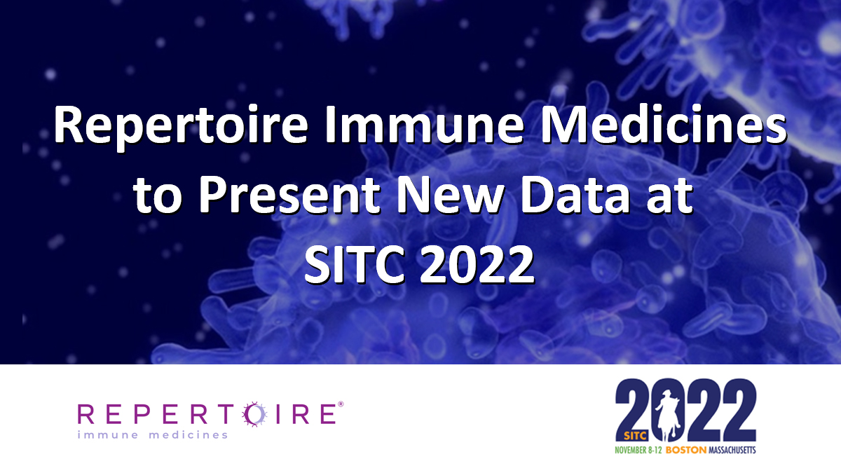 Repertoire Immune Medicines (@repertoireim) on Twitter photo At this year’s <a href="/sitcancer/">Society for Immunotherapy of Cancer</a> annual meeting in Boston, we will present data demonstrating how our DECODE platform characterizes novel targets that may lead to new immunotherapies. Learn more about our data presentations here: bit.ly/3SNZ7cK #SITC22 #immunotherapy #cancer At this year’s <a href="/sitcancer/">Society for Immunotherapy of Cancer</a> annual meeting in Boston, we will present data demonstrating how our DECODE platform characterizes novel targets that may lead to new immunotherapies. Learn more about our data presentations here: bit.ly/3SNZ7cK #SITC22 #immunotherapy #cancer