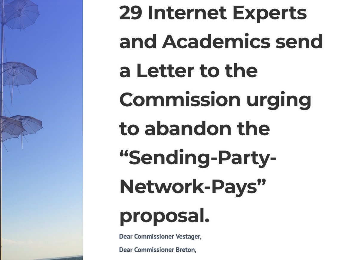 1lucabelli's tweet photo. Proud to be part of this initiative, together with friends and colleagues form the @IntGovForum coalition on #NetNeutrality, stressing the incompatibility of an "infrastructure fee" – aka "Sending-Party-Network- Pays" model – with the 2015 EU #OpenInternet Regulation.👇👇 https://t.co/ImxVvUG6Ca