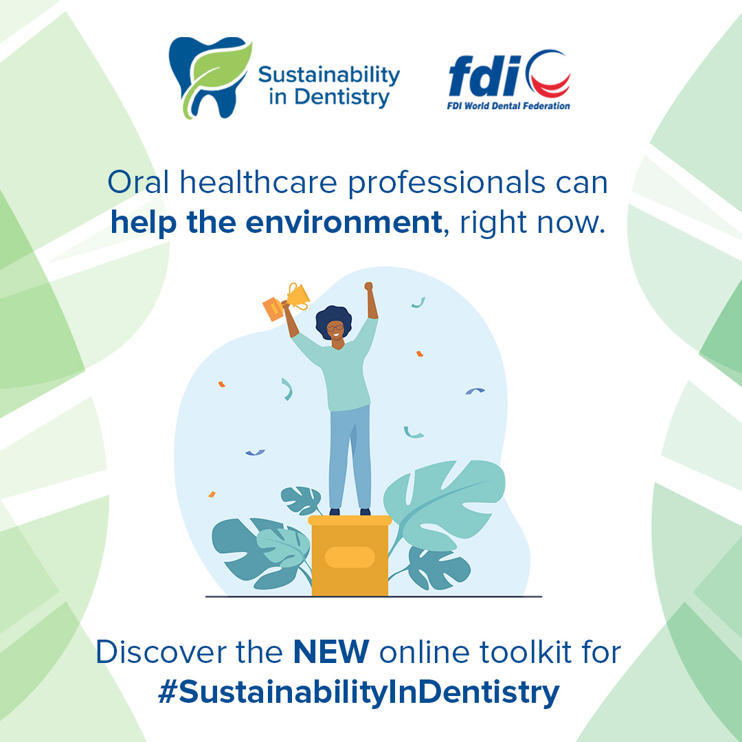 As an #OralHealth professional, start your journey towards a more sustainable practice today 👉Take part in challenges through FDI’s NEW online toolkit for #SustainabilityInDentistry and earn recognition awards for your dental practice⤵️ fdi.ngo/3dL4ydE