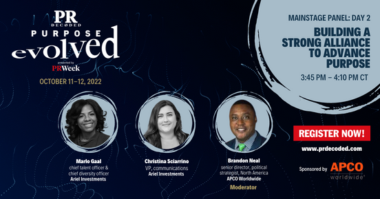 PRWeekUS's tweet photo. Explore how strengthening both the HR & comms teams can make a transformative impact
#Sponsored by @apcoworldwide
Join the conversation and get your tickets to Chicago today! https://t.co/ilkAonz9Df #PRDecoded #pr #prconference #comms https://t.co/X258YBUlmN