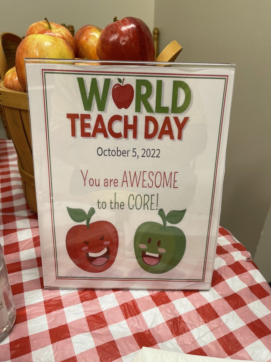 Treating my staff at <a href="/WaltDisneyElem/">Walt Disney Elem</a> to an apple dipping bar because they are AWESOME to the CORE! Happy WORLD Teach Day!! Thank you Disney staff for all you do for scholars at WDE!