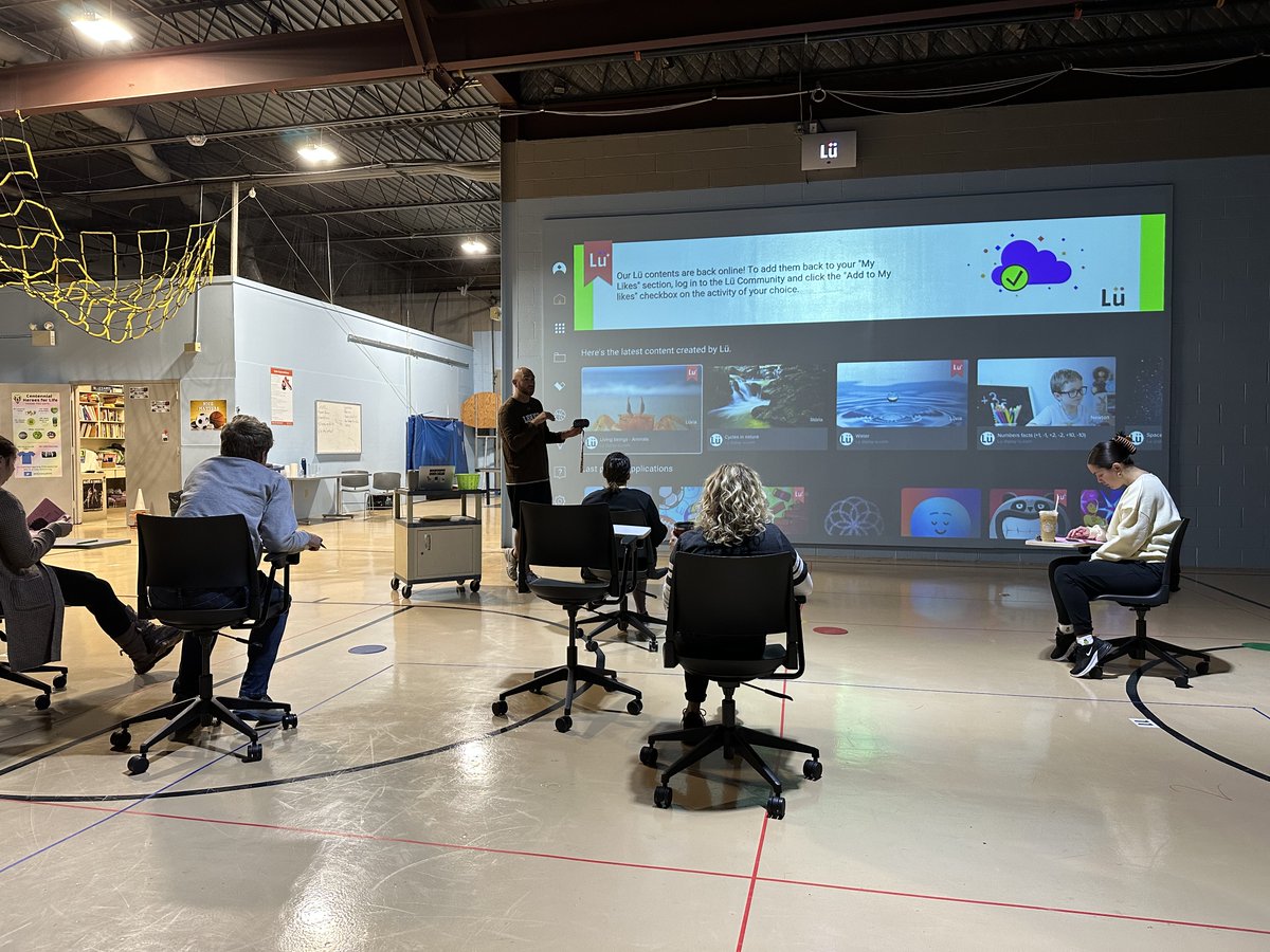 CentennialSchLU's tweet photo. @Coach_Corsi led our teachers in a mini training on using the @LuPlayground to create custom content for our students! #nicematters https://t.co/AR9n3NDQ5G