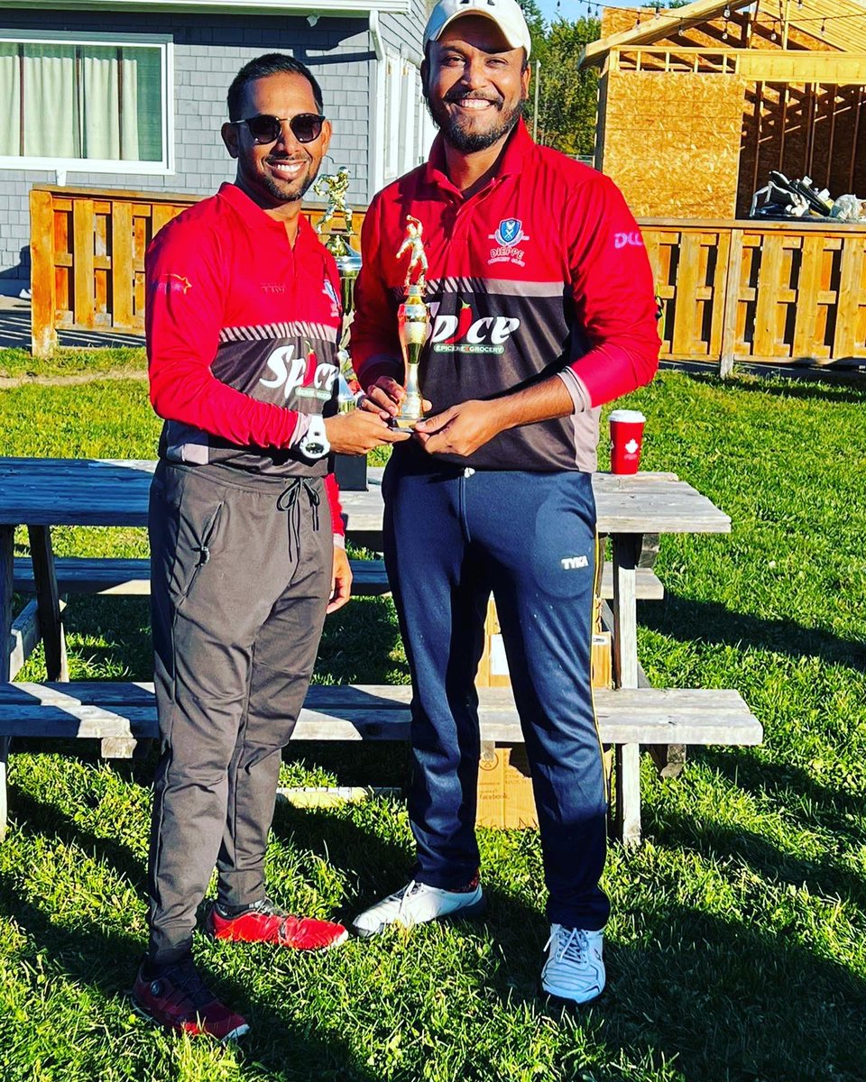 i_am_tpatel's tweet photo. Champions in T40 tournament and Runners up in T20 tournament. Got Best bowler of the Tournament for both T20 and T40. @canadiancricket https://t.co/Xt8Yd6rwuh
