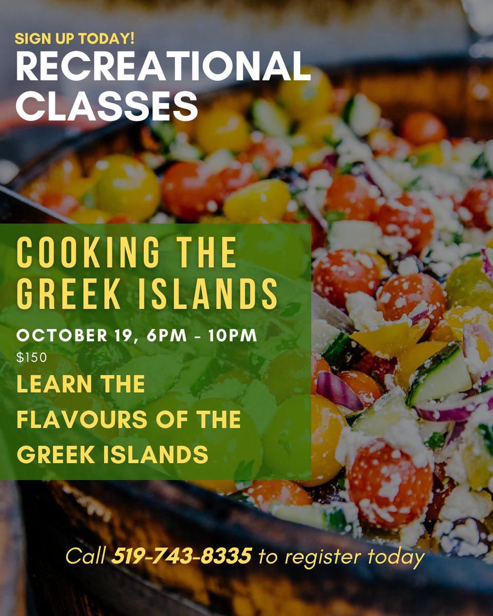Sign up for this incredibly flavourful cooking class!

Call us to sign up!⁠
519-743-8335⁠ ⁠
⁠
#food #foodie #chef #chefschool #culinaryschool #culinarystudent #kwawesome #studentchef #culinaryarts