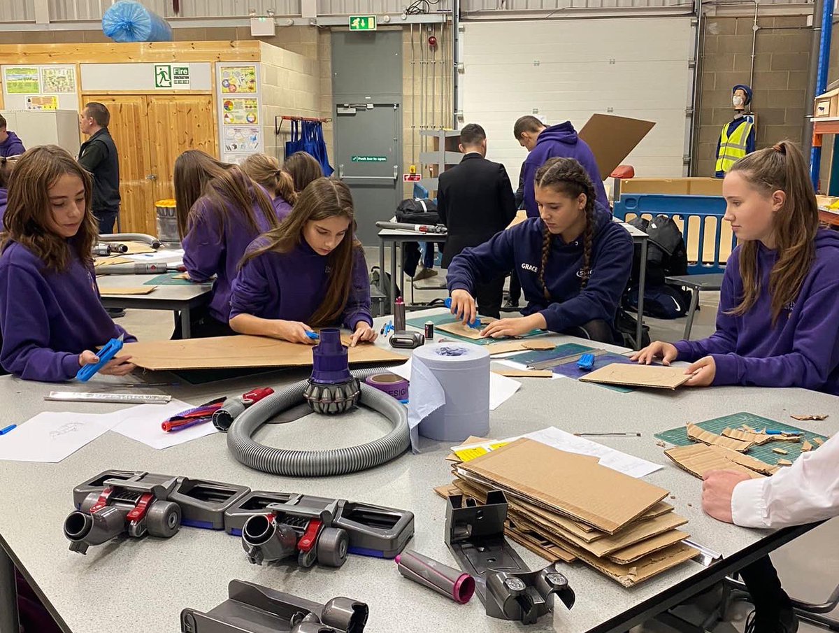 TheParkerEACT's tweet photo. What a fantastic afternoon for the students who were selected to work with The James Dyson Foundation looking at inventions to purify air. 🟣 @foundationdyson https://t.co/qbxH7FXPLO