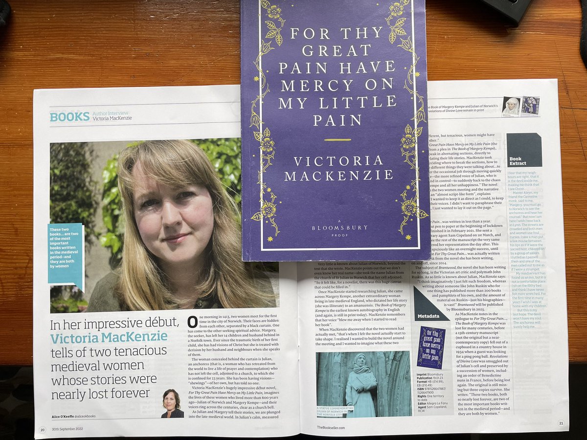 In the current issue @thebookseller my interview with Virginia MacKenzie @forthygreatpain My *first* debut pick of 2023, more to follow..🎉 @BloomsburyBooks @AllegraLeFanu @stubbleagent Out 19.01.23