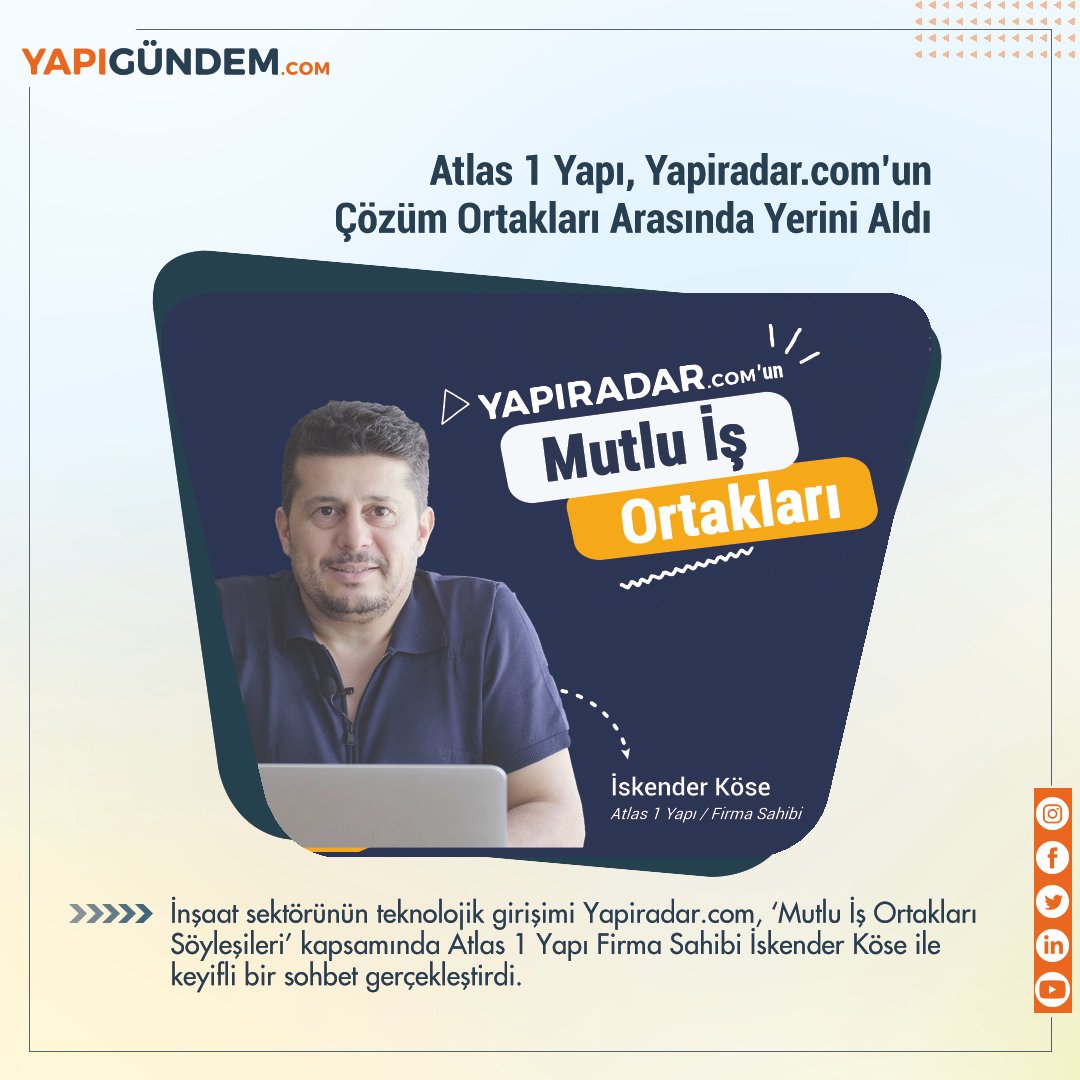 yapigundemcom's tweet photo. Atlas 1 Yapı, https://t.co/PsmcZjYcP3’un Çözüm Ortakları Arasında Yerini Aldı
Haberin devamını okumak için linke tıkla
https://t.co/EJwVaUkYYH
#yapigundem #inşaatşirketleri #sanalşantiye #devamedeninşaatlar #yeniprojeler #bilgibankası #youtube #youtubechannel #atlas1 https://t.co/ljntnmwYHQ