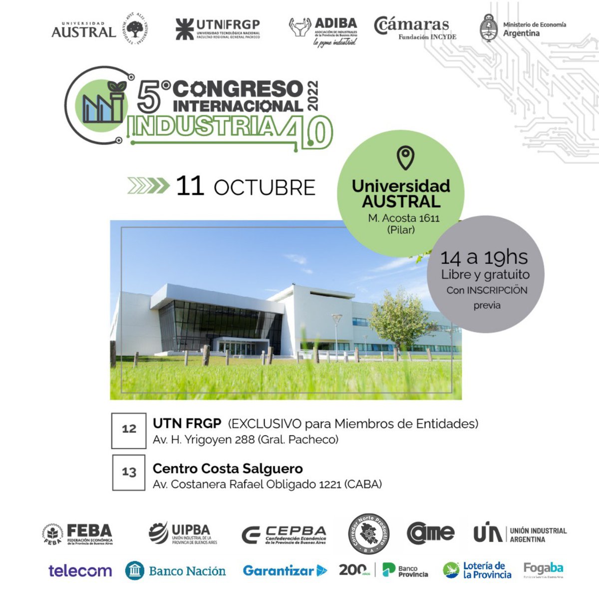 CNPRODUCTIVO's tweet photo. 5° Congreso Internacional Industria 4.0*
Comenzó la cuenta regresiva y no te podés perder el evento industrial del año.

¡Subíte a la Revolución 4.0!
*Inscribite en el siguiente link*: https://t.co/cy4kZE1Pl9
Encontrá toda la info en: https://t.co/OorWkWc8pO https://t.co/eDsgyRvTik