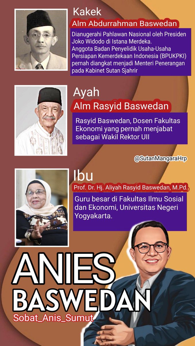 KAKEK, AYAH DAN IBU !
ANIES BASWEDAN !!!