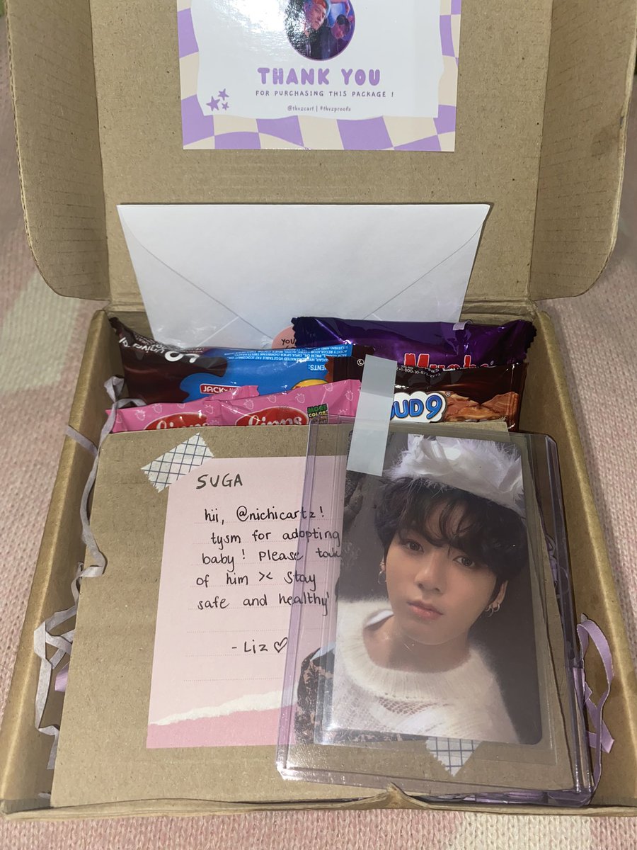 nichicartz's tweet photo. [ 💌 : #nichihappymail ]

Hi po @thvzcart ! The pc arrived safely po. Thank you so much for letting me adopt jk. Thanks din po sa freebies🥰🫶🏻. 

 #thvzproofs https://t.co/vllTiqPWCP