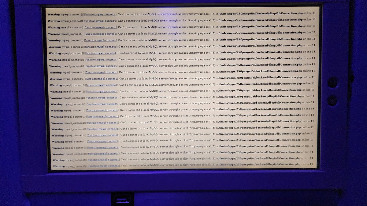 parshanttweet's tweet photo. @airindiain , awful flight experience, none of the screens working for the flight from #india to #SFO. Still running on old #PHP #servers Database connection errors.
#airindia . https://t.co/EnpNcQJqTU