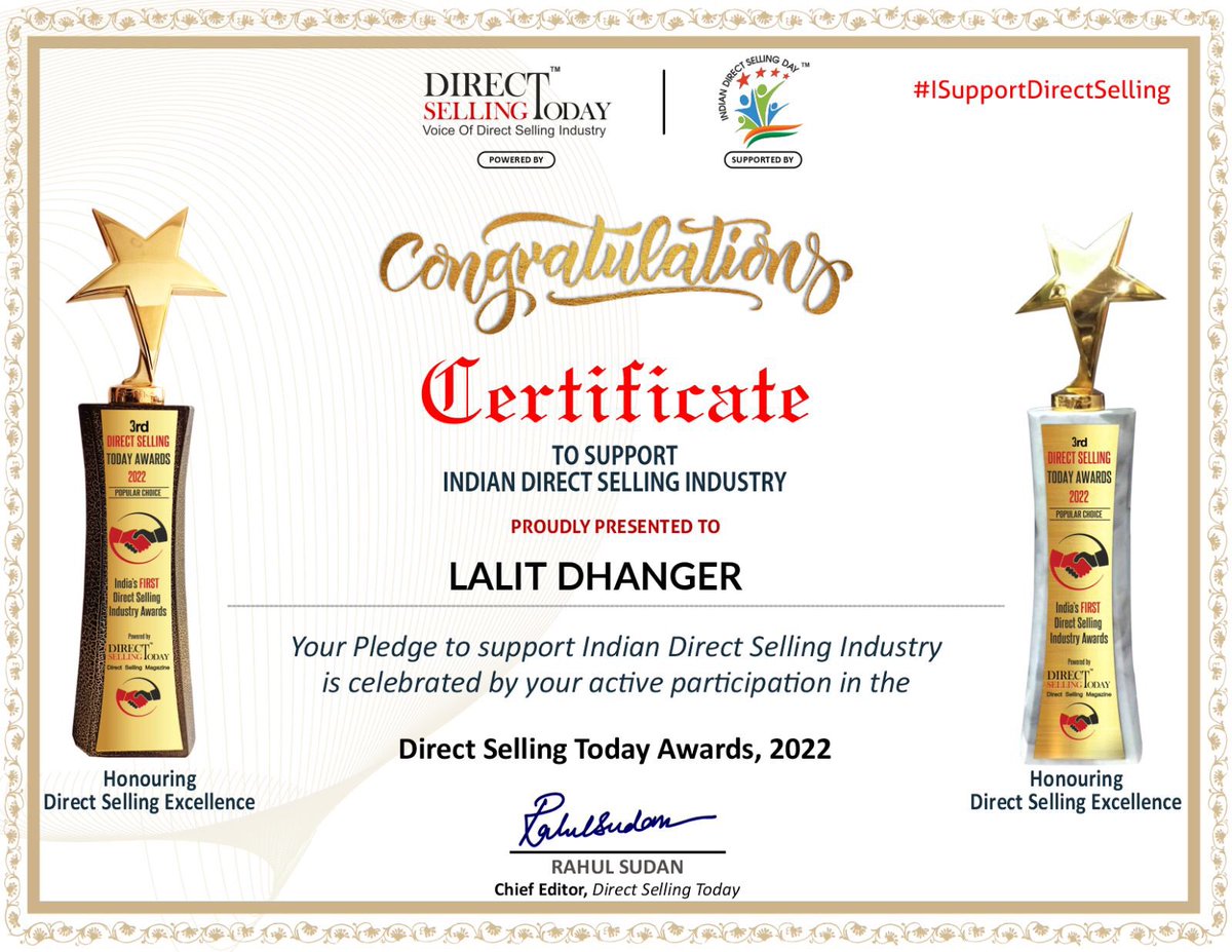 LalitDhanger's tweet photo. #directsellingtoday #lalitdhanger https://t.co/I5F0zXVhWX