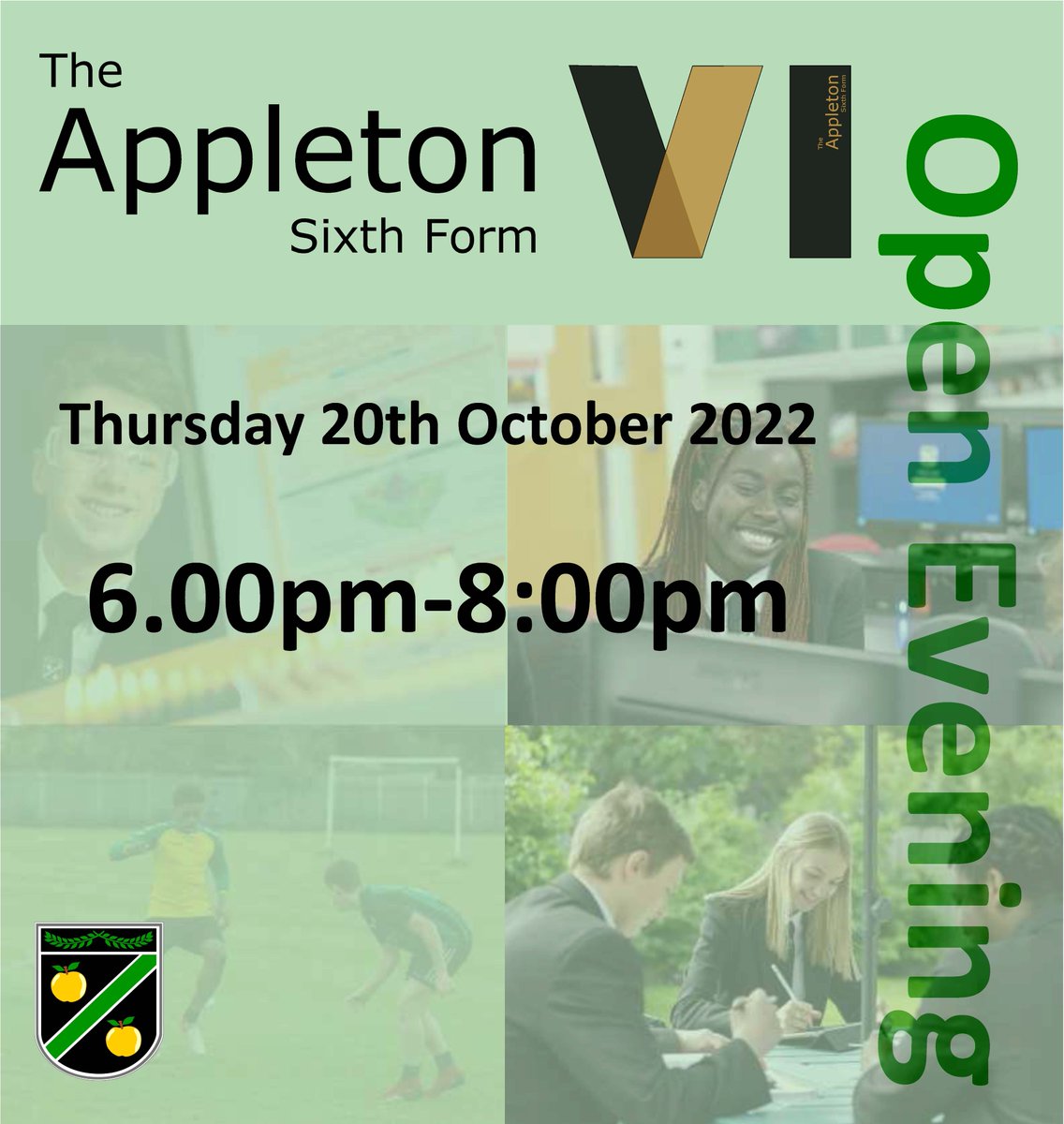 Visit us on Thursday 20th October from 6pm onwards where you will have the opportunity to meet the Sixth Form team and explore the courses that we have on offer.
theappletonschool.org/parents/sixth-…