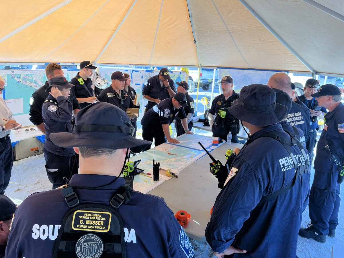 This morning marks the 7th day that <a href="/FLTF2USAR/">Florida Task Force 2 US&R</a> is in Ft. Myers. Today, the team shifts into secondary high targeted searches. These searches will consist of members reaching difficult to access areas with heavy machinery. They will also mark these spots to identify as all clear.