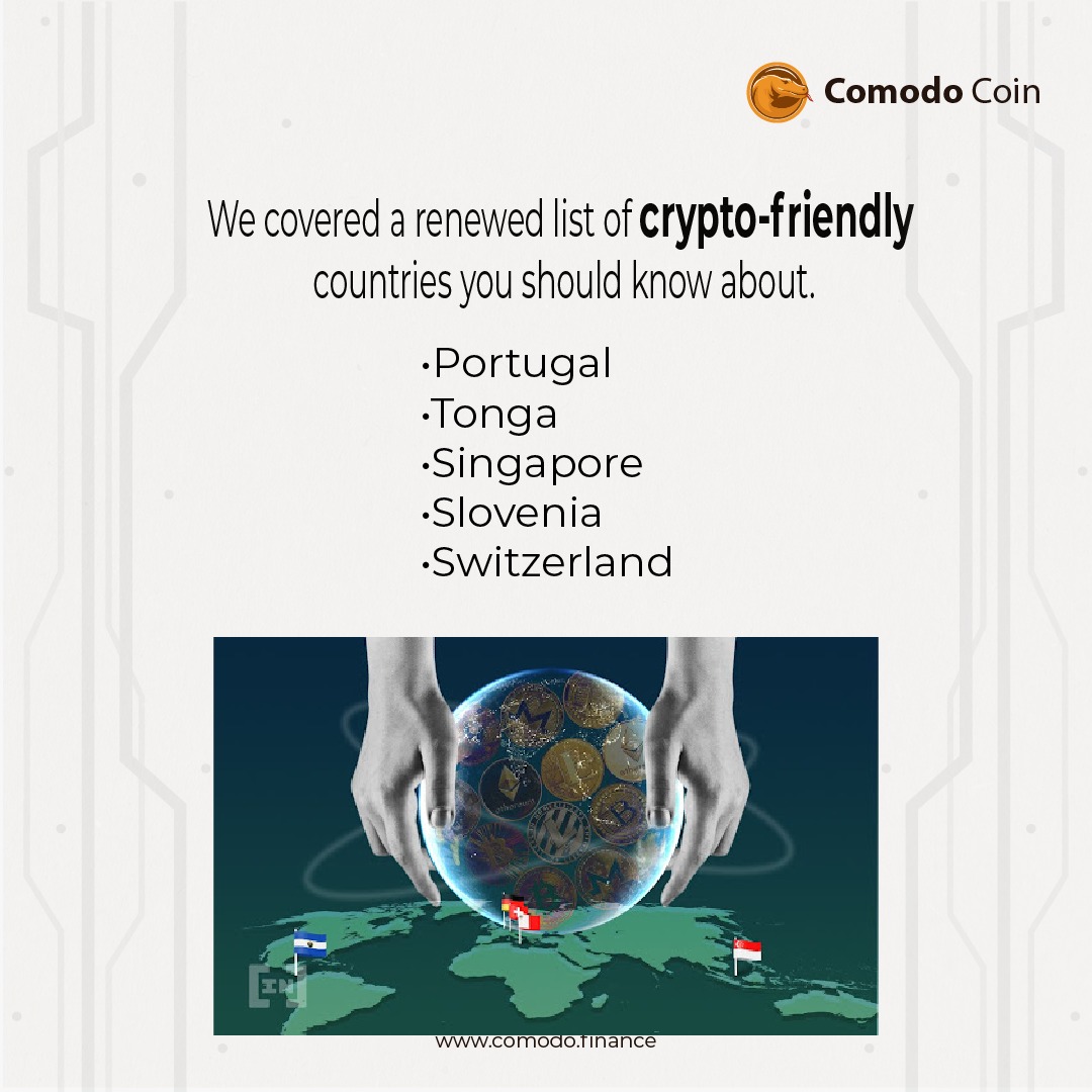 ComodoFinance's tweet photo. #CRYPTOFACTS⚡️ — 5 Most Crypto-Friendly Countries as of 2022! 😍🏆

Check the infographic below! 👇

#CMDFacts #CryptocurrencyNews #bearmarket #airdrops #zonabu #lokercot #BTC #aremania #breakingnews #lowongankerja #kyungsoo #CryptoNews #cryptowinter #DeFi #agnezmo #bearmarket https://t.co/bP9P1O7SrW