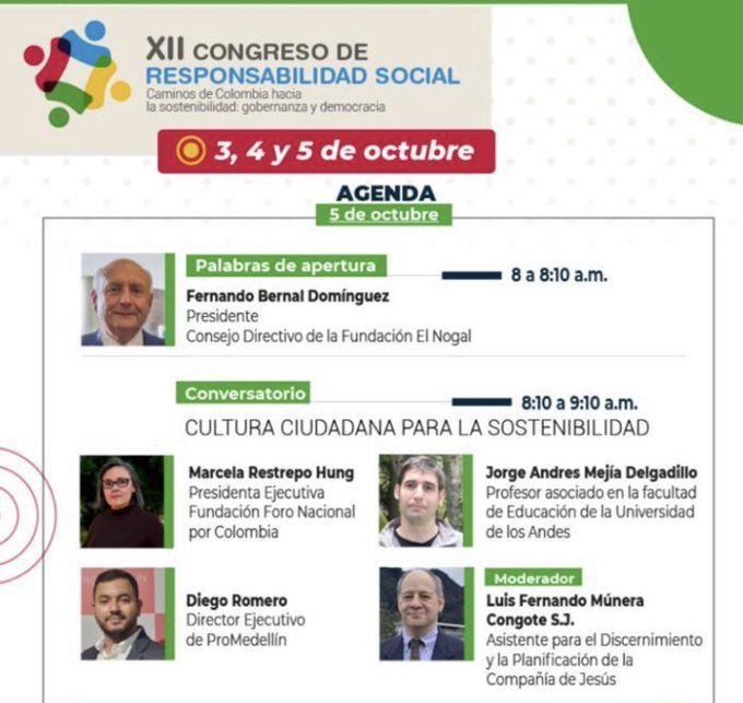 Ideamerica's tweet photo. Sigue hoy el #XIICongresoFEN  via https://t.co/U0d5AjHAcS #ResponsabilidadSocial #FundaciónElNogal
#CulturaCiudadana #sostenibilidad https://t.co/ziGRd2E7W8