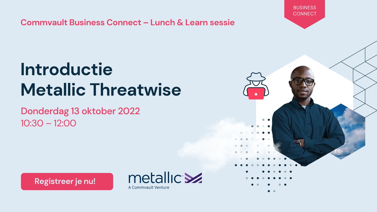 Benieuwd hoe jij je gegevens actief kunt verdedigen tegen #cybercriminelen? Met #MetallicThreatwise kan je aanvallen van hackers tijdig detecteren en je data met tools optimaal beschermen. Hoe je dit doet, leer je 13 oktober tijdens deze webinar: ow.ly/xURN10456v7