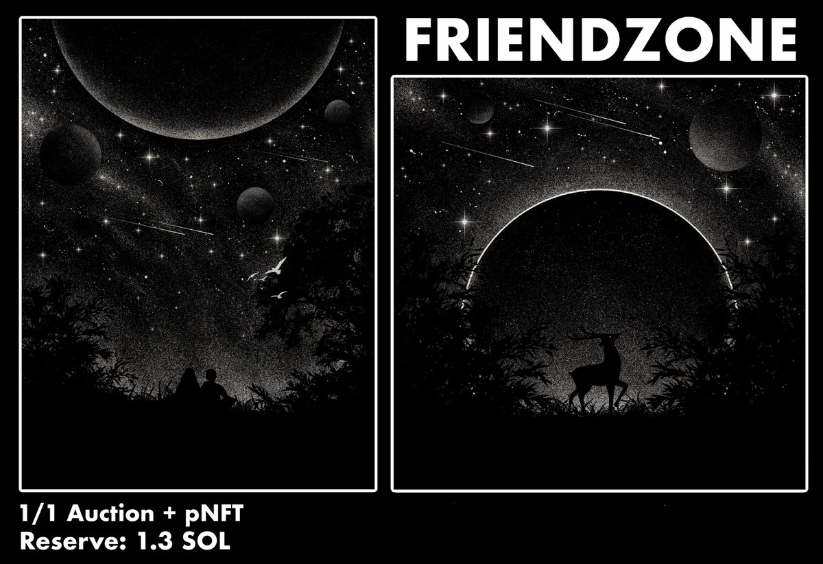Saintsuffers_'s tweet photo. LIVE NOW ON @formfunction 

FRIENDZONE
Reserve: 1.3 $SOL

1/1 + pNFT for all bidders

@The_URS_ 
@MinistryArt 

Link on below / reply⬇️⬇️ https://t.co/SYSXPMVOMU