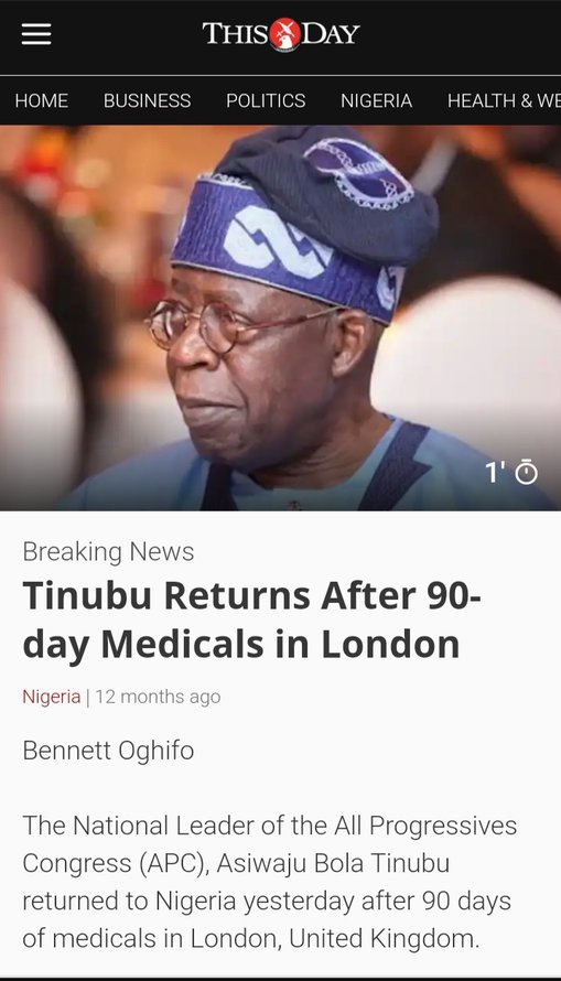 Yahaya_IV's tweet photo. "Bola Ahmed Tinubu has never stayed beyond two weeks outside of Nigeria. Go and gu-gu." - APC women's leader.

Result of gu-gu(google) search.
👇 https://t.co/GF6jPcXCVI
