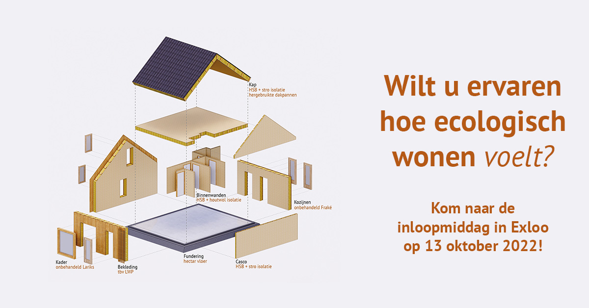 Wilt u weten hoe #duurzaamwonen er in 2030 uitziet? Bezoek onze #biobased #ecowoningen tijdens de inloopdag op 13 oktober. Aanmelden kan via  tinyurl.com/2p8w245y